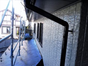 下屋根面施工後