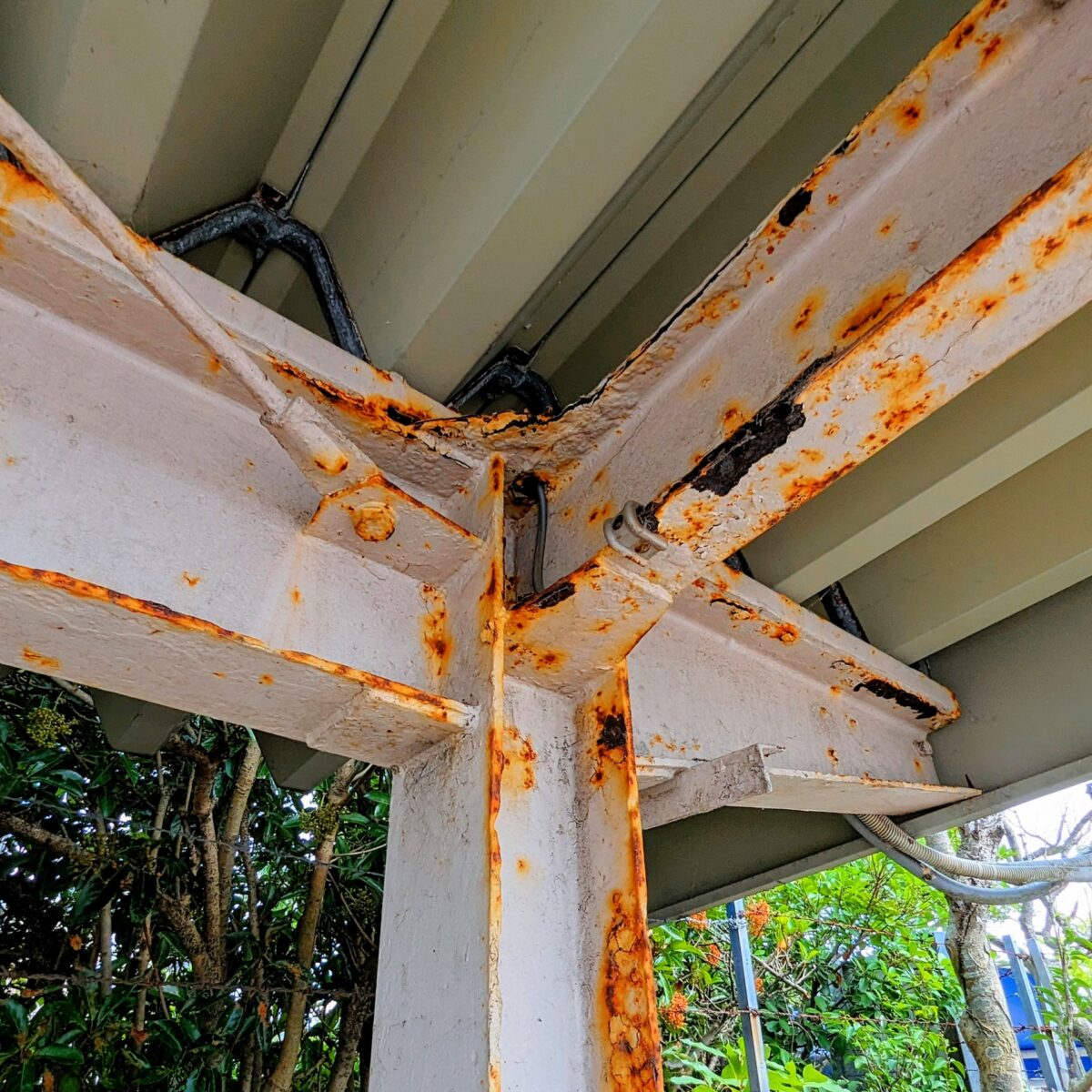 鉄骨錆止め塗装